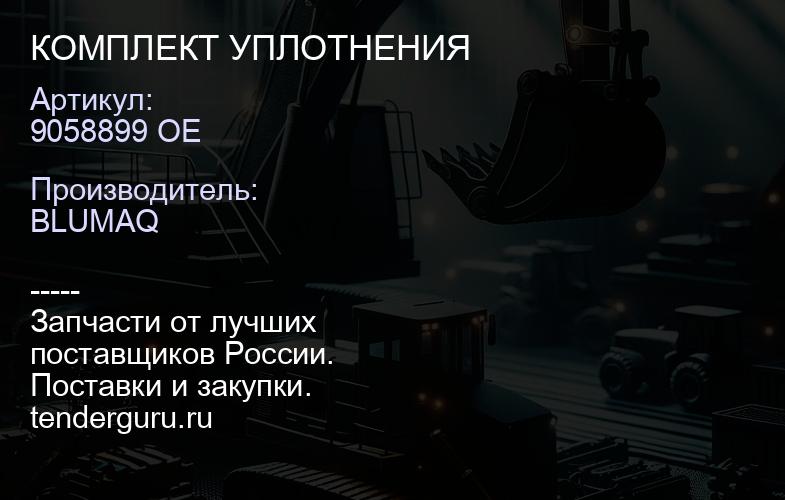 9058899 OE КОМПЛЕКТ УПЛОТНЕНИЯ | купить запчасти